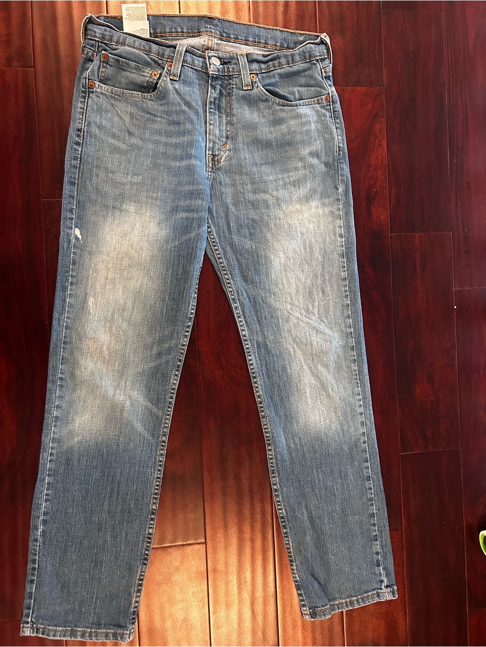 Levi's Blue Denim Jeans with Interior Logo Print